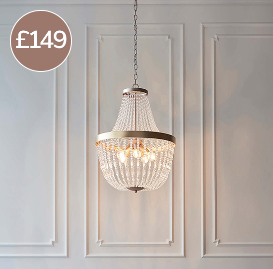 Endon Celine 5 Light Ceiling Fitting Gold